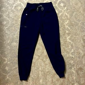 Figs High Waisted Zamora Scrub Bottoms - Navy